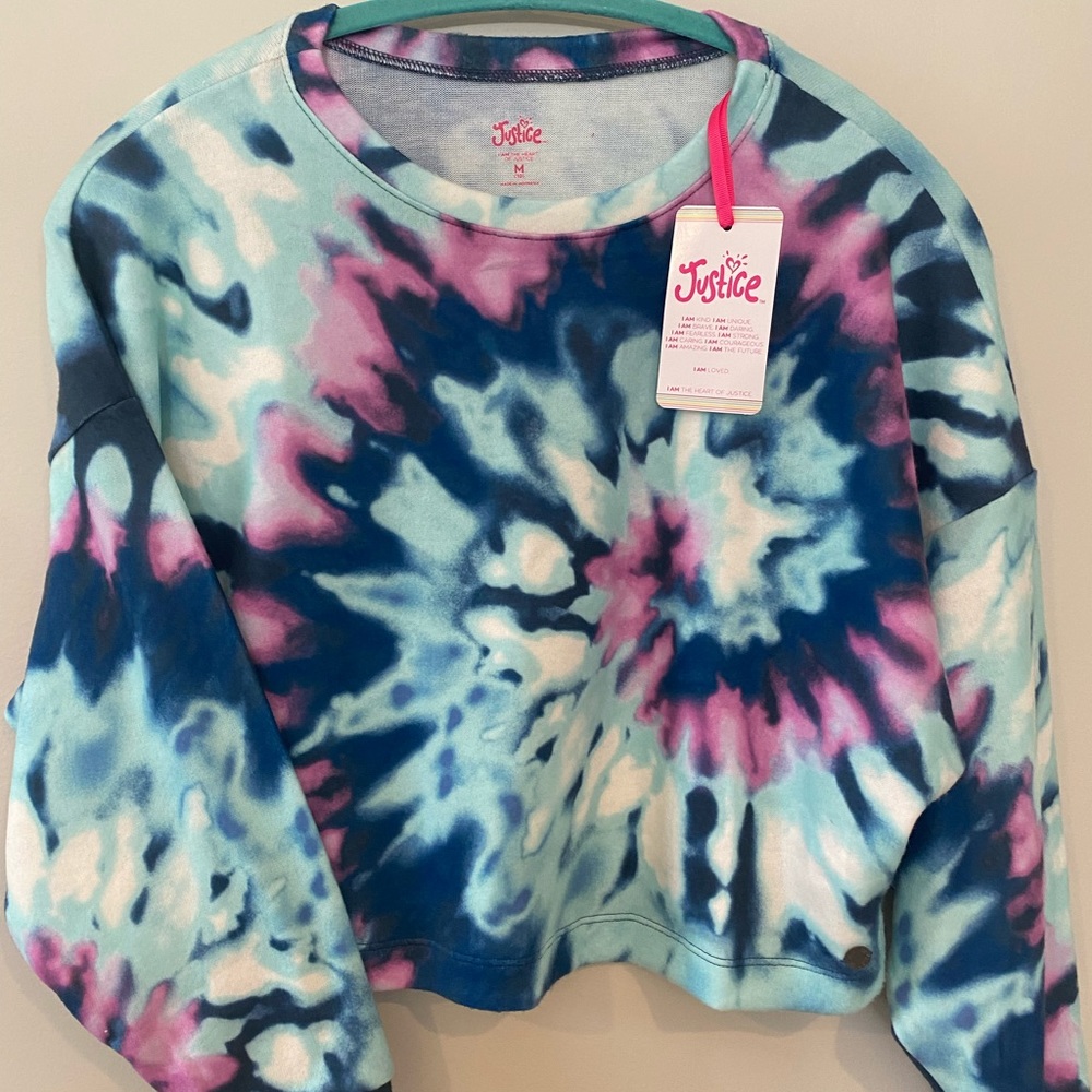 Justice tie dye dolman top